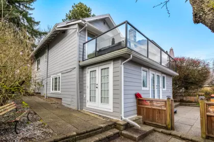 Aerial View of 1408 Edinburgh Street, New Westminster, BC