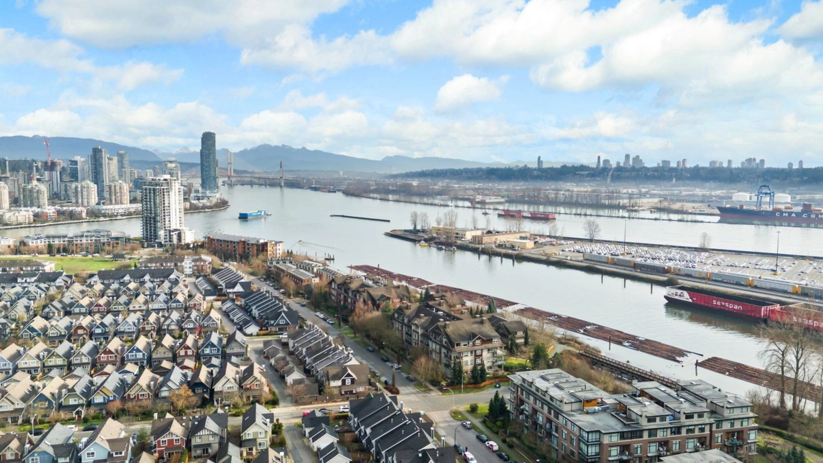 Aerial View of 214 300 Salter Street, New Westminster, BC