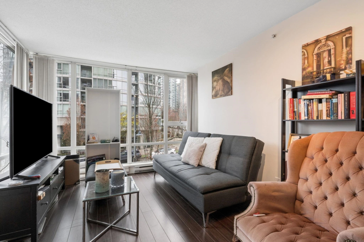Living Room Photo of 205 1438 Richards Street, Vancouver, BC