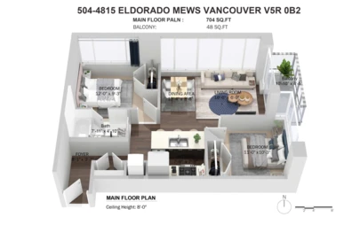 504 4815 Eldorado Mews, Vancouver, BC, Vancouver — Apartment/Condo for sale