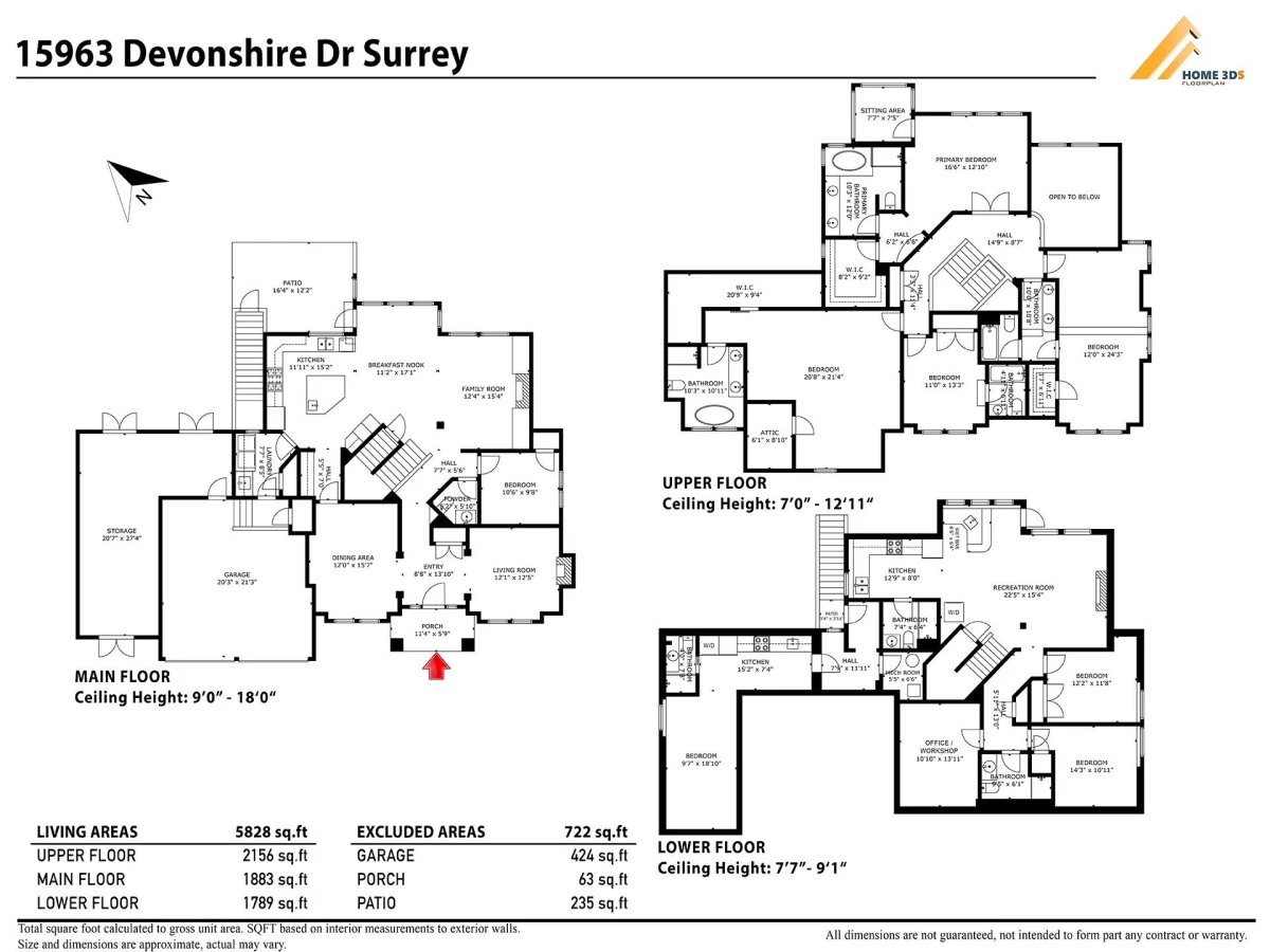 Exterior Rear Photo of 15963 Devonshire Drive, Surrey, BC