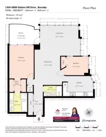 Basement Recreation Room Photo of 1304 6888 Station Hill Drive, Burnaby, BC