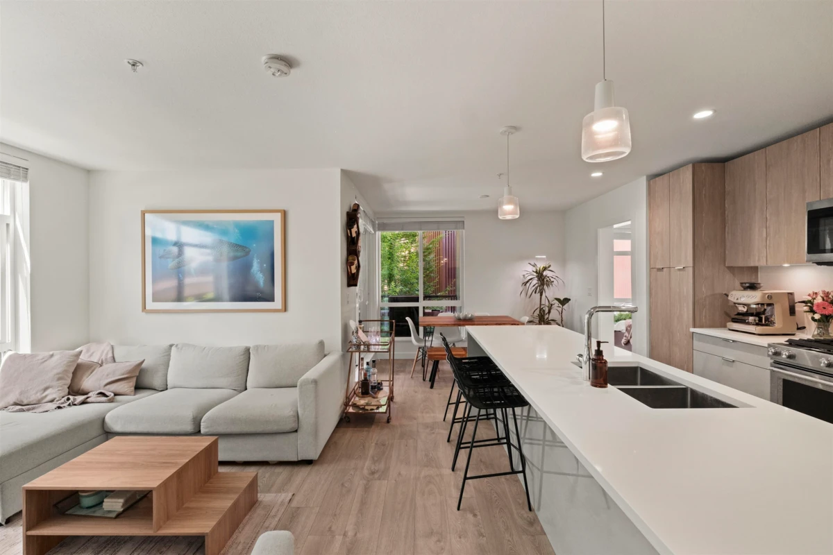 Living Room Photo of 209 128 E 8th Street, North Vancouver, BC