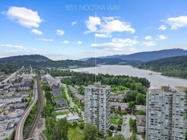 Aerial View of 1603 651 Nootka Way, Port Moody, BC