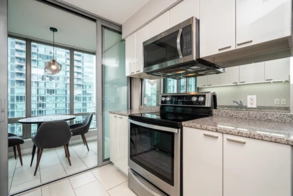 Kitchen Island Photo of 2604 1288 W Georgia Street, Vancouver, BC