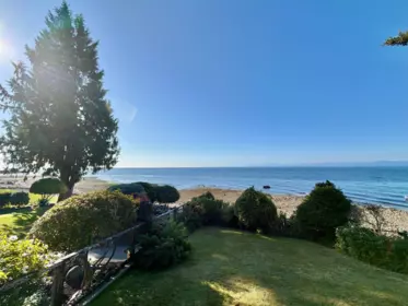 Aerial View of 3199 Beach Avenue, Roberts Creek, BC