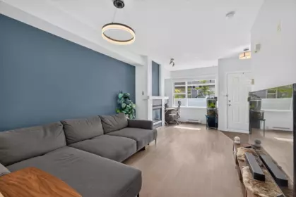 Living Room Photo of 56 6528 Denbigh Avenue, Burnaby, BC