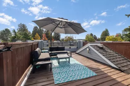 Outdoor Patio Photo of 56 6528 Denbigh Avenue, Burnaby, BC