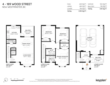 Aerial View of 4 189 Wood Street, New Westminster, BC