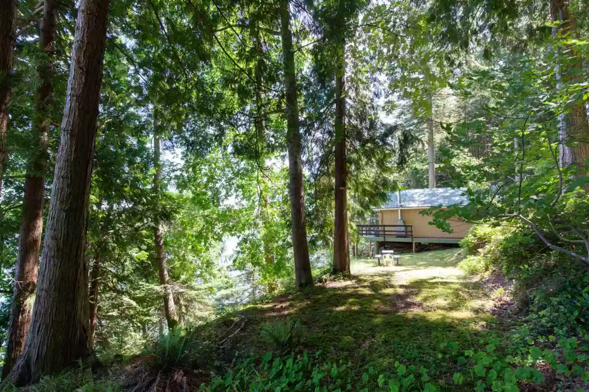 Aerial View of 706 Horton Bay Road, Mayne Island, BC