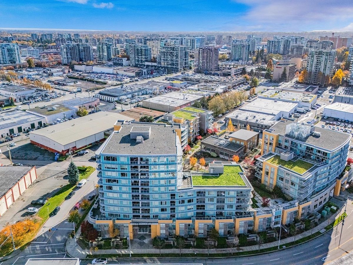 Aerial View of 1007 7708 Alderbridge Way, Richmond, BC