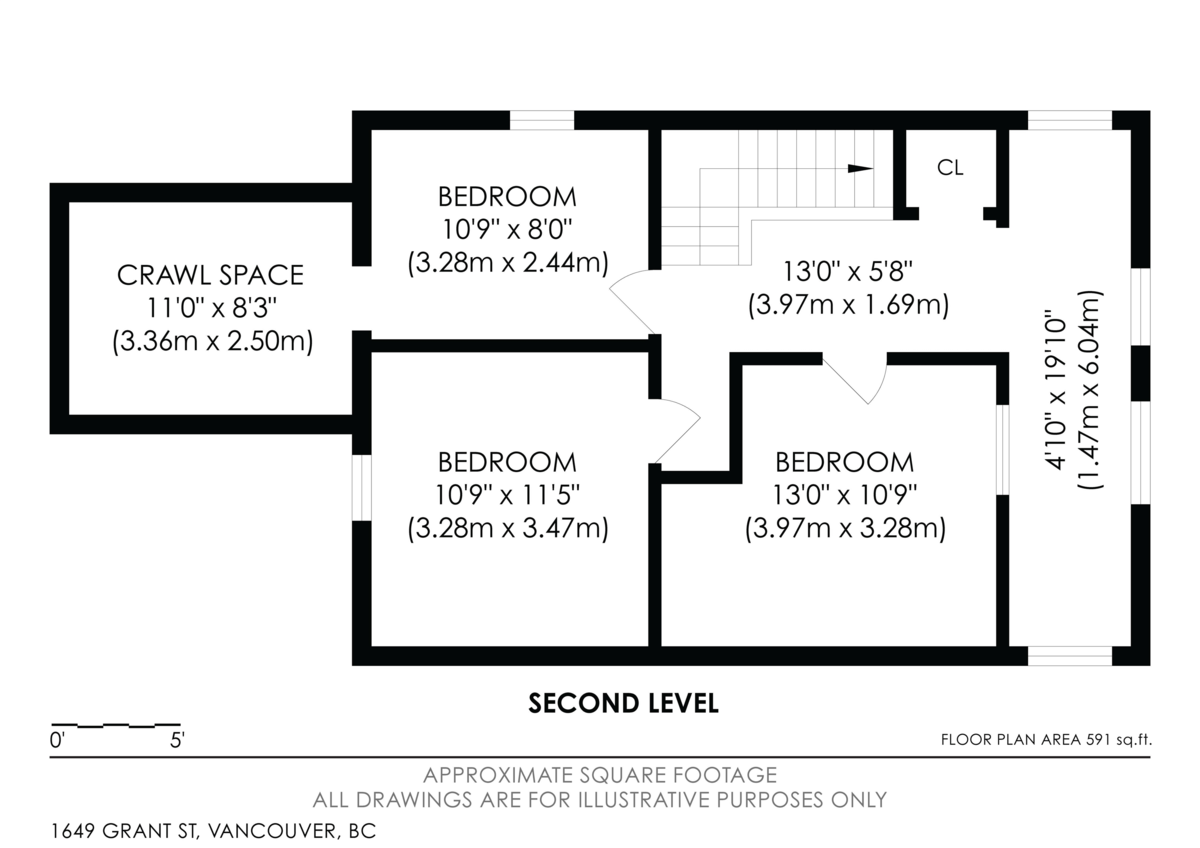 Aerial View of 1649 Grant Street, Vancouver, BC