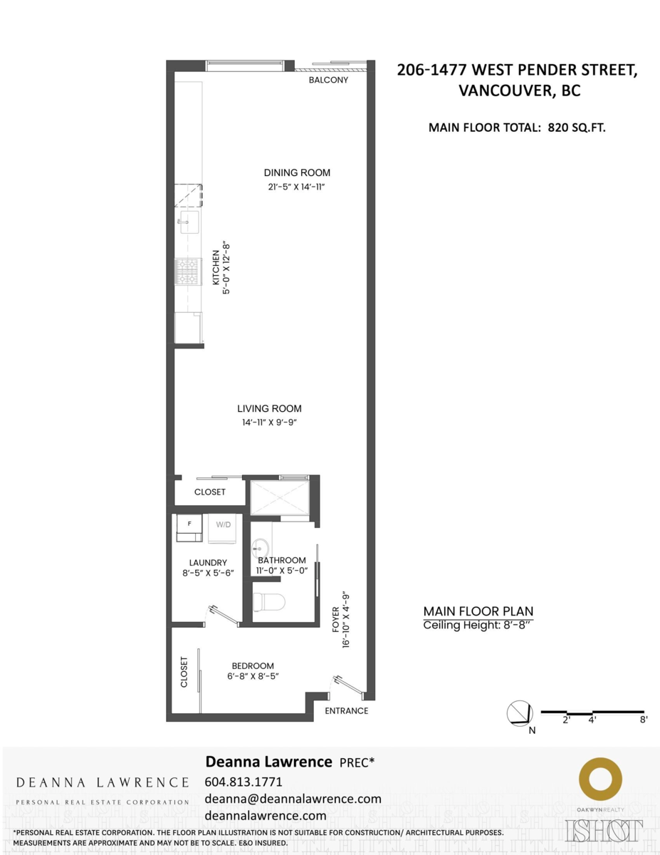 Hallway Photo of 206 1477 W Pender Street, Vancouver, BC