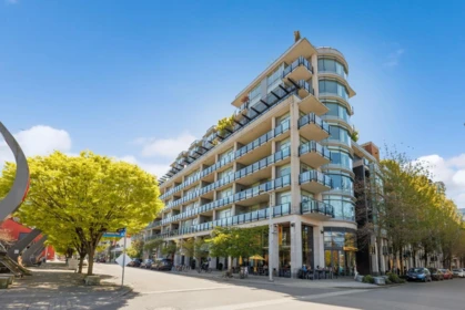Aerial View of 302 1625 Manitoba Street, Vancouver, BC