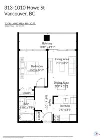 Guest Bathroom Photo of 313 1010 Howe Street, Vancouver, BC