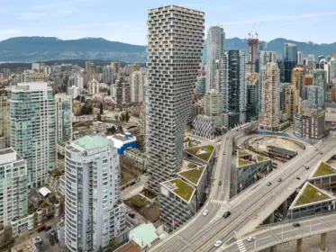 Aerial View of 3605 1480 Howe Street, Vancouver, BC
