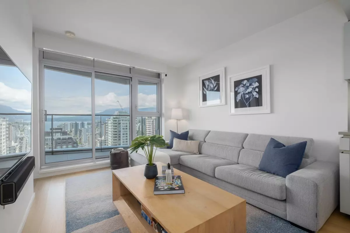 Living Room Photo of 2404 889 Pacific Street, Vancouver, BC