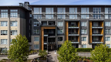 Exterior Rear Photo of 405 9877 University Crescent, Burnaby, BC