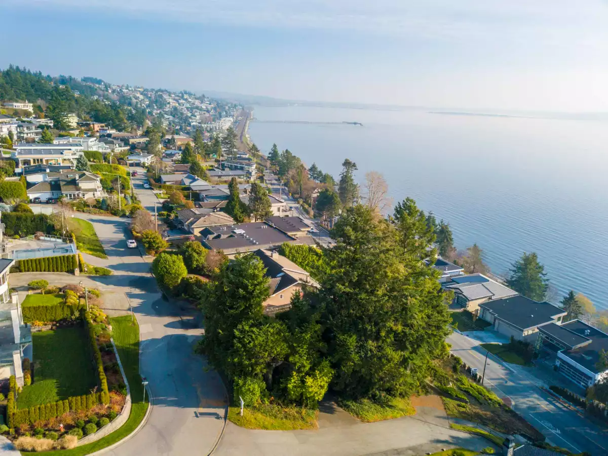 Aerial View of 14310 Sunset Drive, White Rock, BC