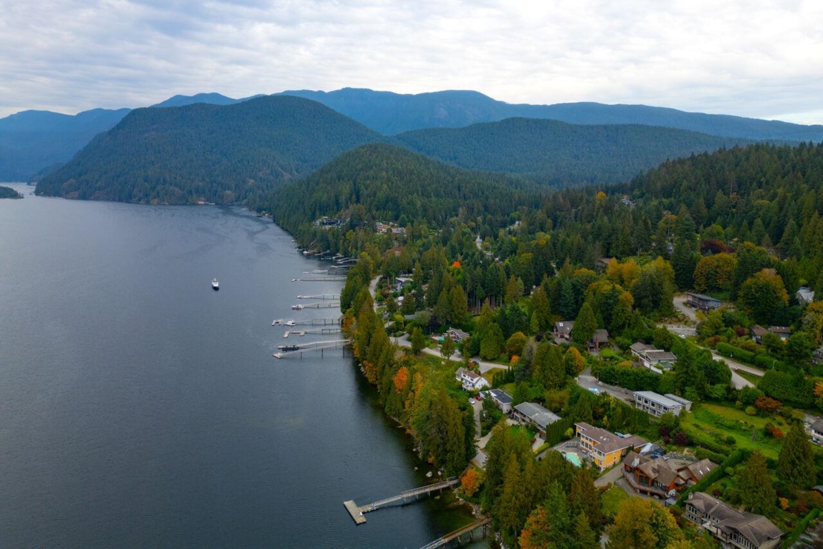 Aerial View of 3642 Bedwell Bay Road, Belcarra, BC