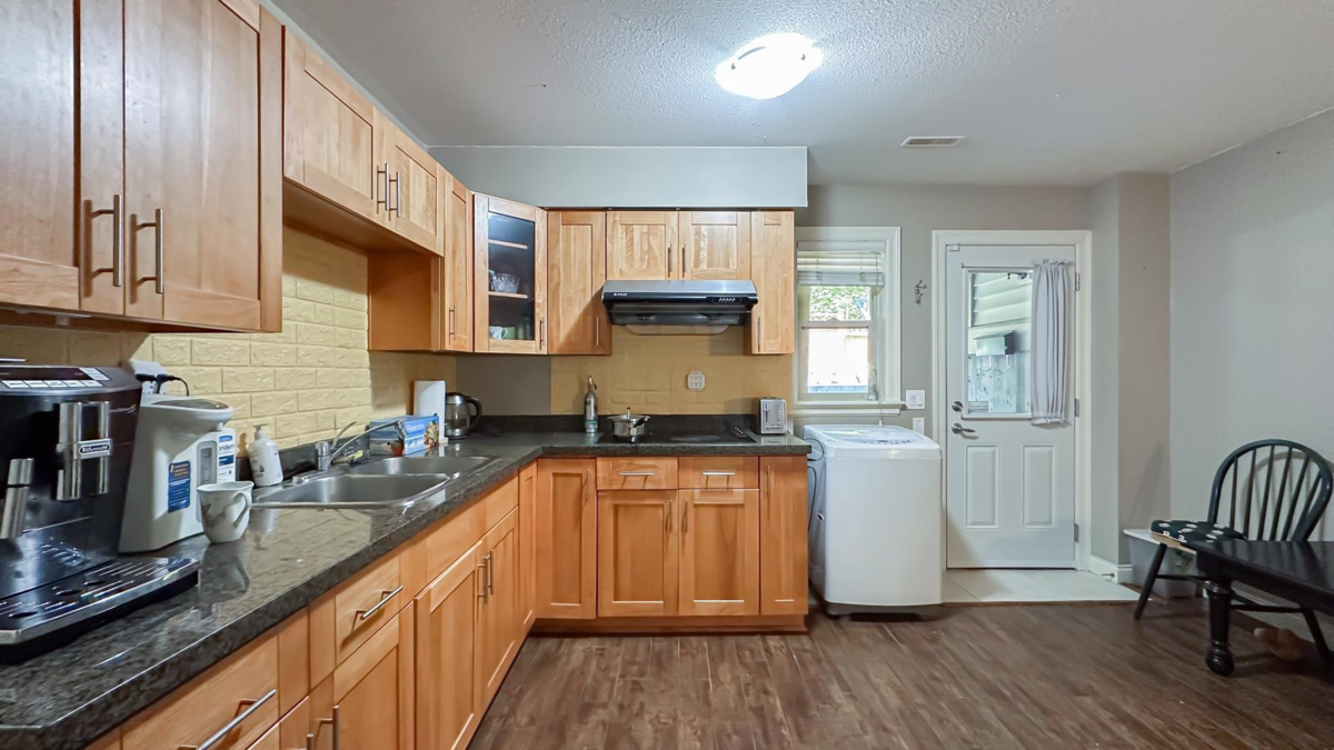 Aerial View of 5487 Hardwick Street, Burnaby, BC