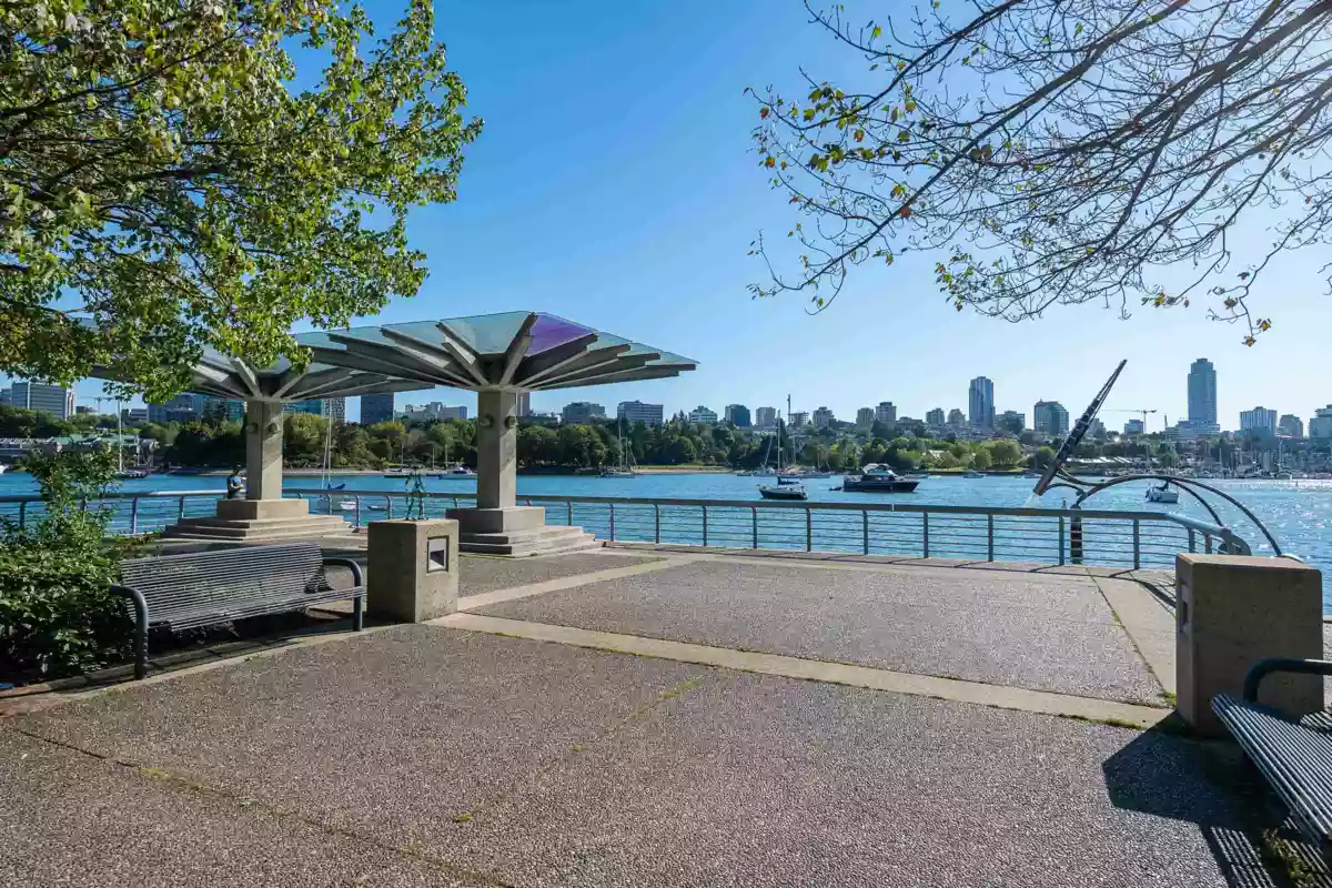 Aerial View of 1202 1383 Marinaside Crescent, Vancouver, BC