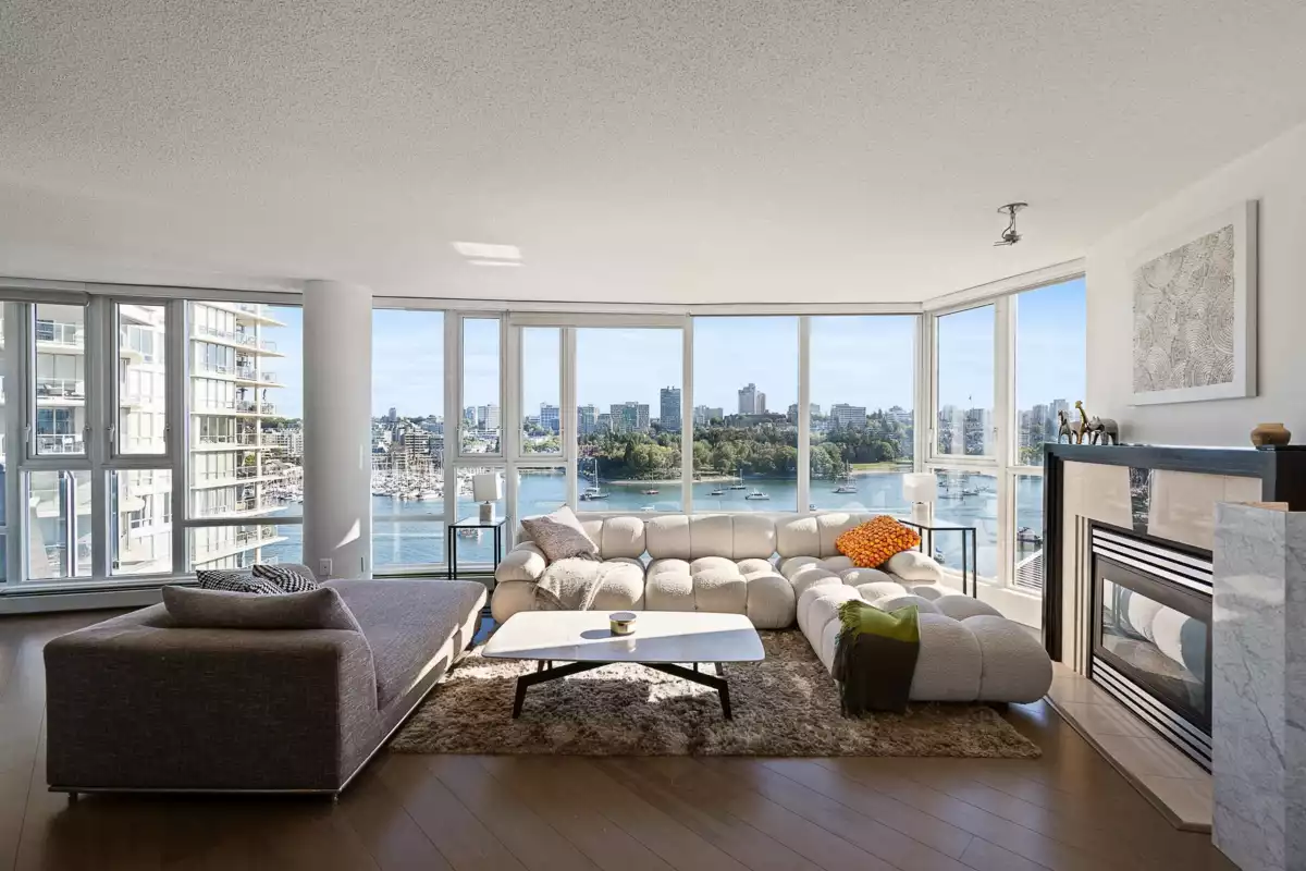 Exterior Rear Photo of 1202 1383 Marinaside Crescent, Vancouver, BC