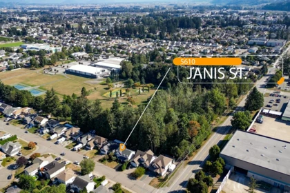 Aerial View of 5610 Janis Street, Chilliwack, BC
