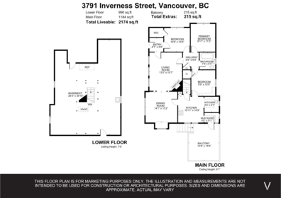 Bedroom 2 Photo of 3791 Inverness Street, Vancouver, BC