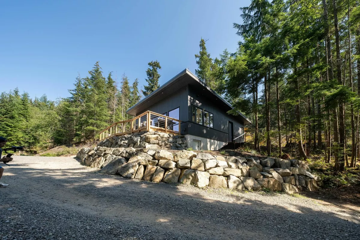 Aerial View of 1290 Cowan Point Drive, Bowen Island, BC