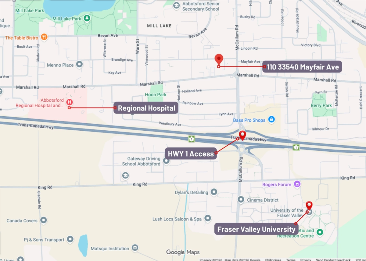 Outdoor Patio Photo of 110 33540 Mayfair Avenue, Abbotsford, BC