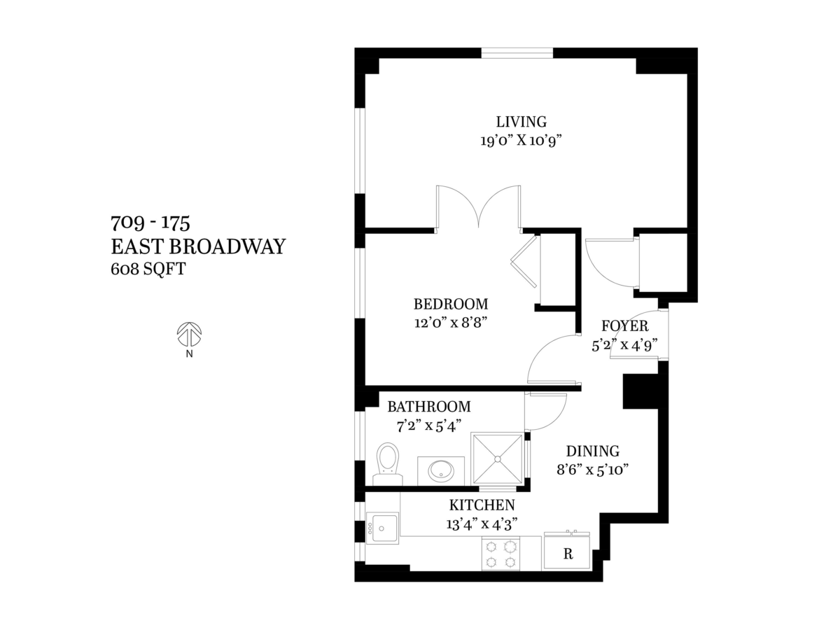 Hallway Photo of 709 175 E Broadway, Vancouver, BC