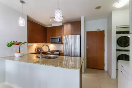 Kitchen Island Photo of 1703 400 Capilano Road, Port Moody, BC