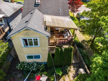 Aerial View of 2607 E 5th Avenue, Vancouver, BC