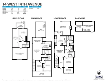Aerial View of 14 W 14th Avenue, Vancouver, BC