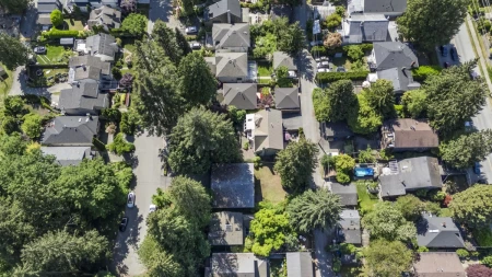 Aerial View of 230 W 22nd Street, North Vancouver, BC