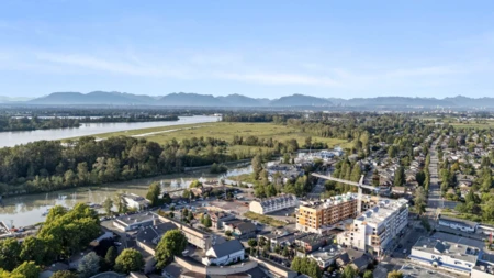 Aerial View of 4896 47a Avenue, Delta, BC