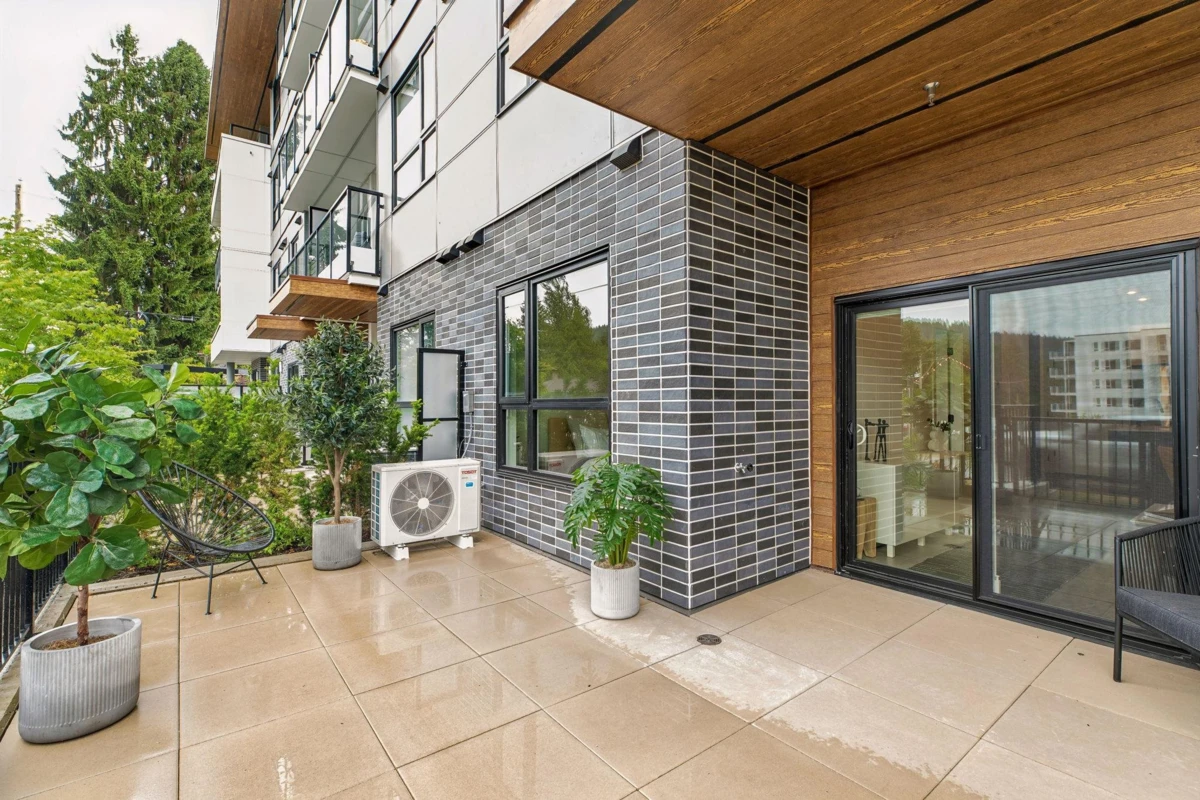 Exterior Rear Photo of 103 623 Kemsley Avenue, Coquitlam, BC