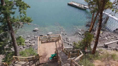 Aerial View of 6608 Razor Point Road, Pender Island, BC