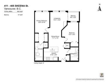 Living Room Photo of 411 405 Skeena Street, Vancouver, BC
