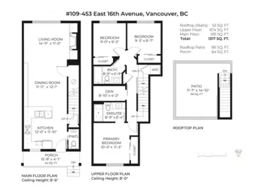 Outdoor Patio Photo of 109 453 E 16th Avenue, Vancouver, BC