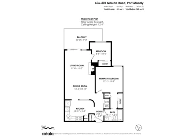 Aerial View of 606 301 Maude Road, Port Moody, BC