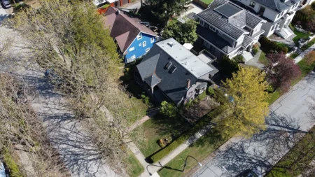 Aerial View of 3090 Discovery Street, Vancouver, BC