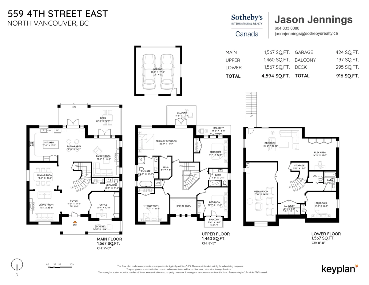 Aerial View of 559 E 4th Street, North Vancouver, BC