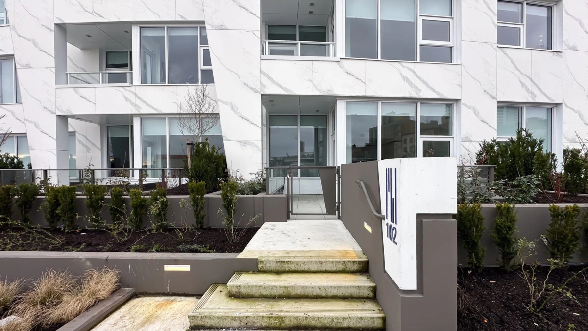 Living Room Photo of 102 660 Quayside Drive, New Westminster, BC