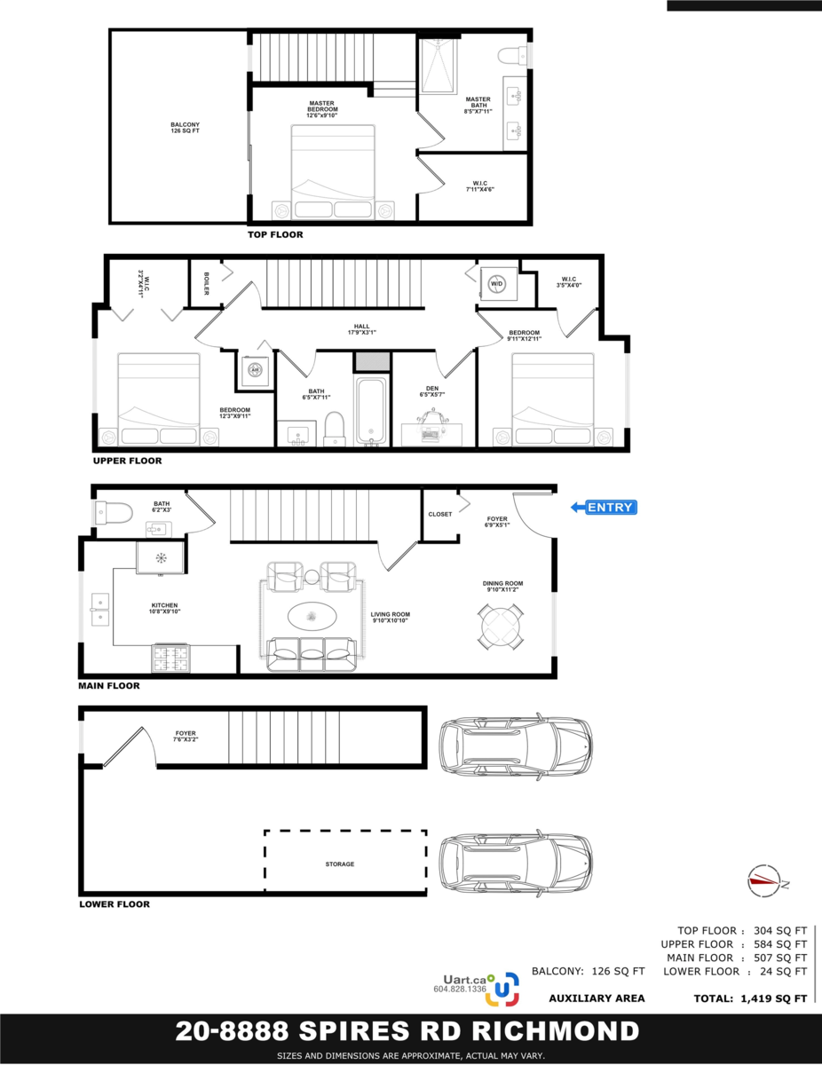 Aerial View of 20 8888 Spires Road, Richmond, BC