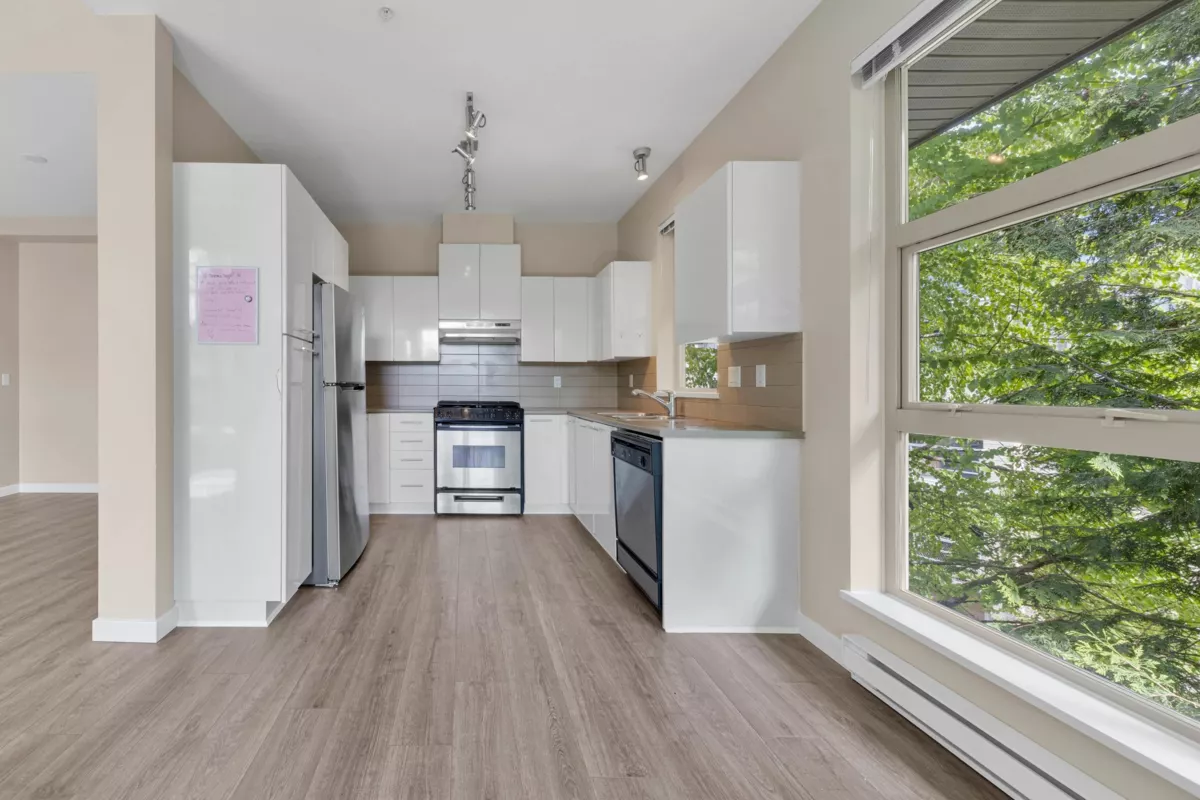 Living Room Photo of 414 9339 University Crescent, Burnaby, BC