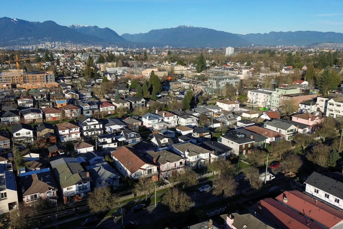 Aerial View of 591 E 28th Avenue, Vancouver, BC