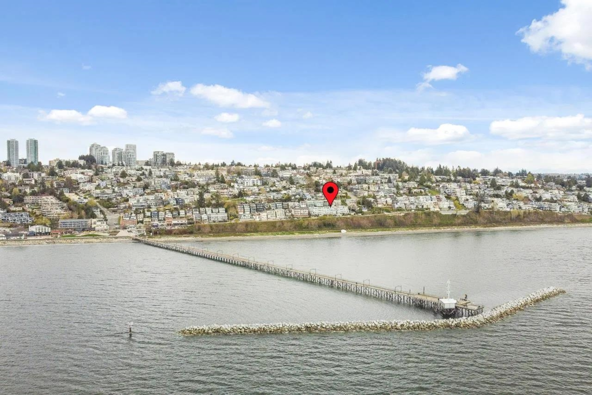 Aerial View of 204 15165 Marine Drive, White Rock, BC