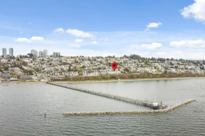 Aerial View of 204 15165 Marine Drive, White Rock, BC